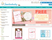 Tablet Screenshot of invitesbaby.com